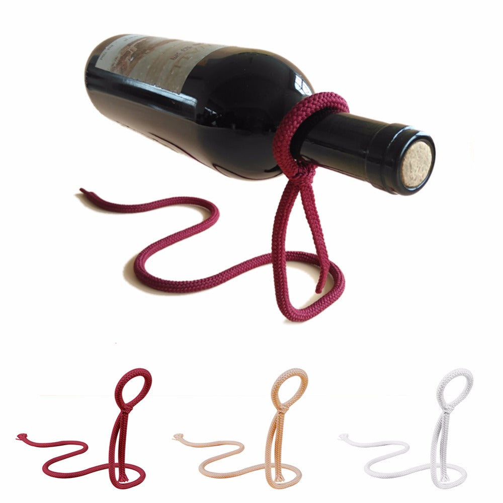 Floating Wine Bottle Holder Rope Lasso Wine Rack Whiskey